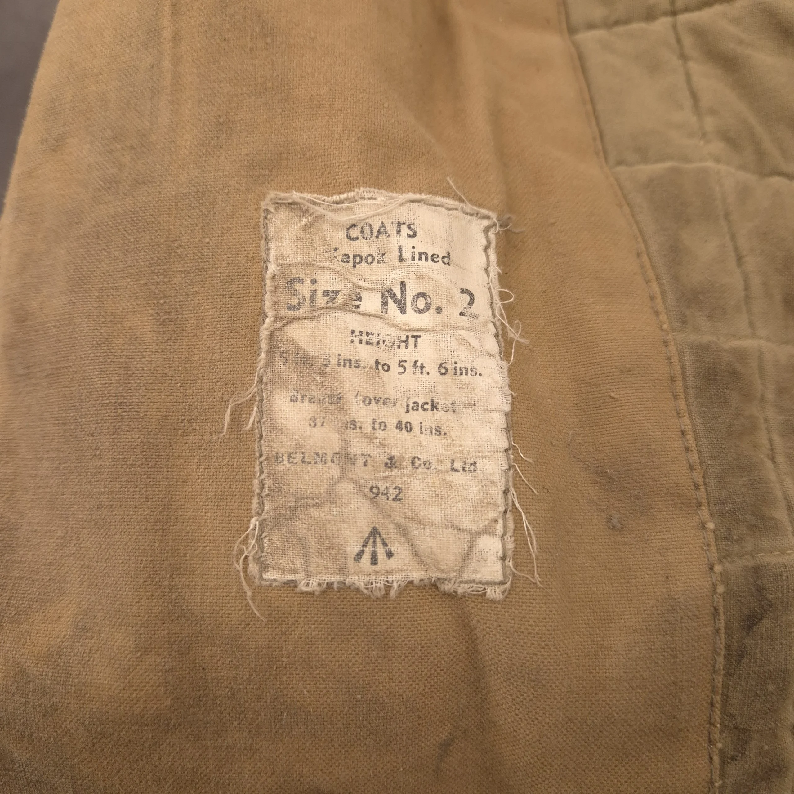 British Coats, Kapok - Dated 1942 - Image 3
