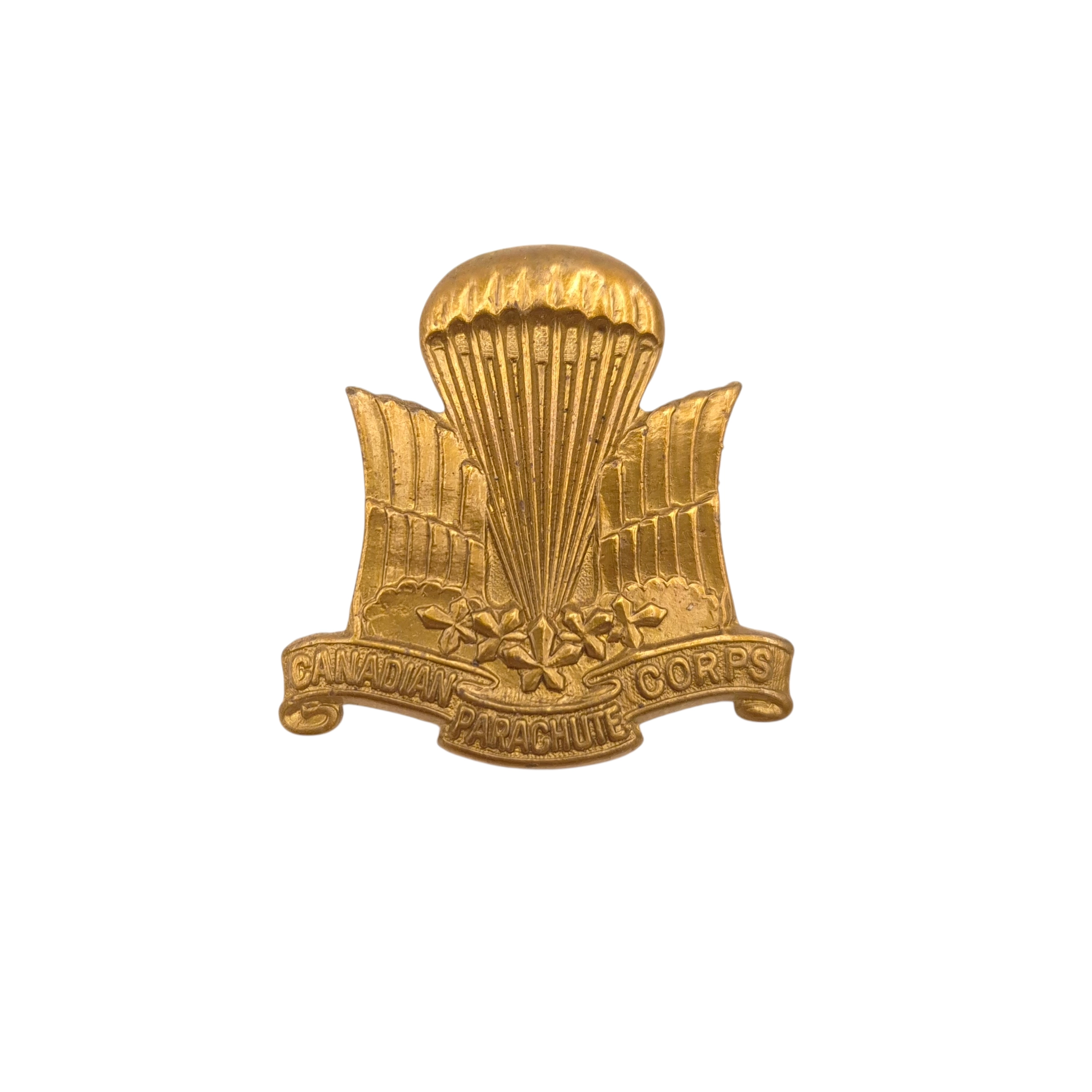 Canadian Parachute Corps brass - Cap badge