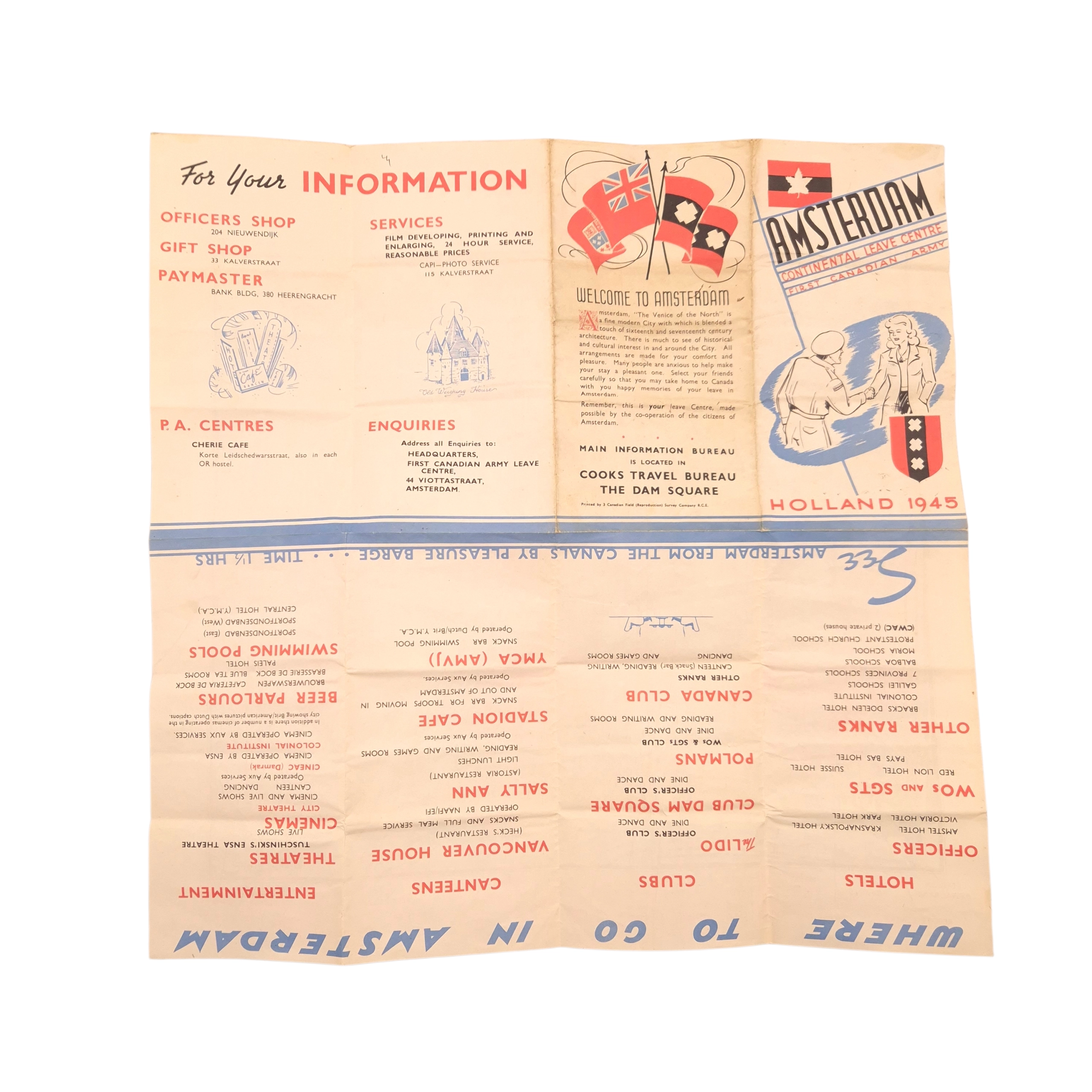 1945 Amsterdam Continental Leave Centre Guide – Canadian Army - Image 4