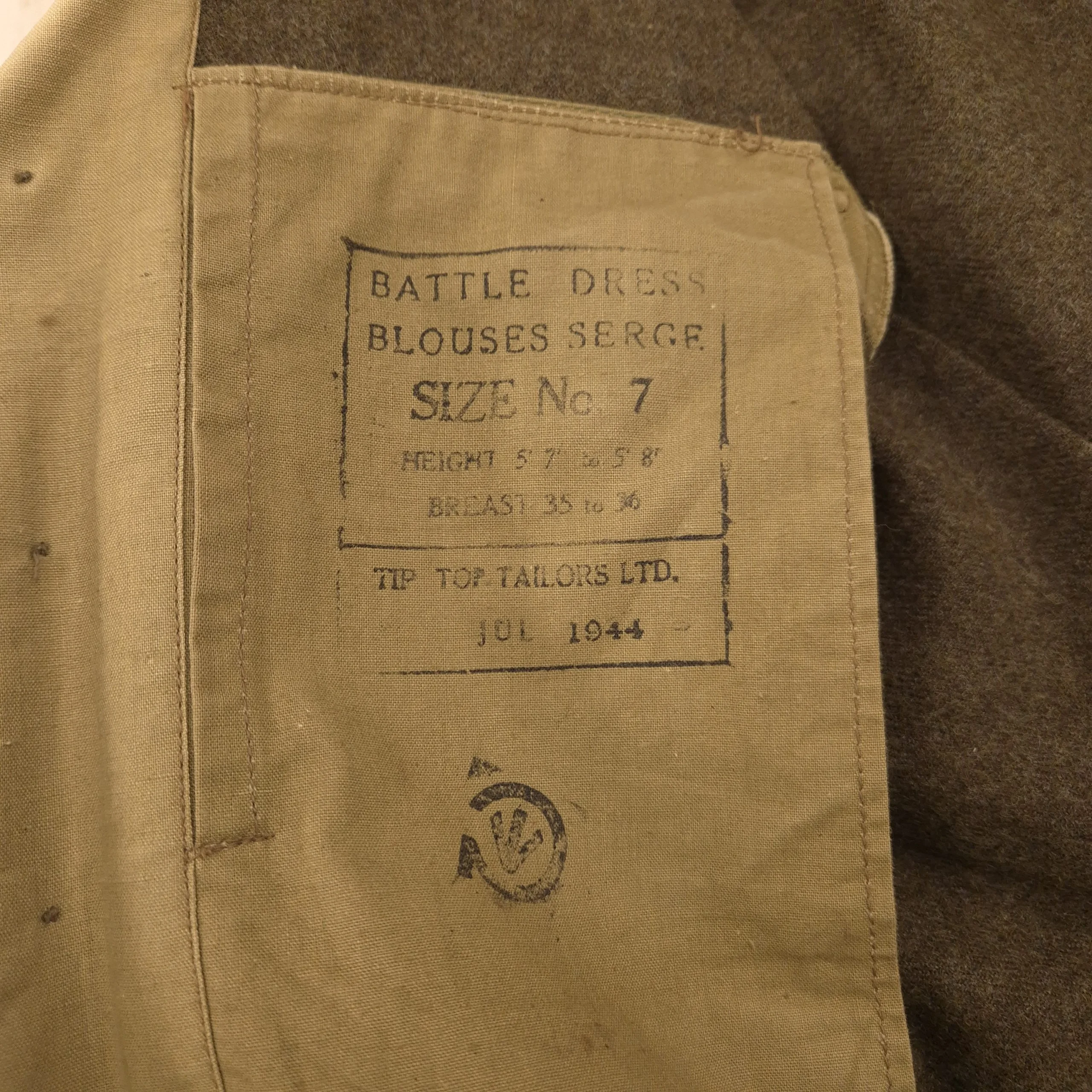 1st Survey RCA - Battle Dress Jacket - Image 8