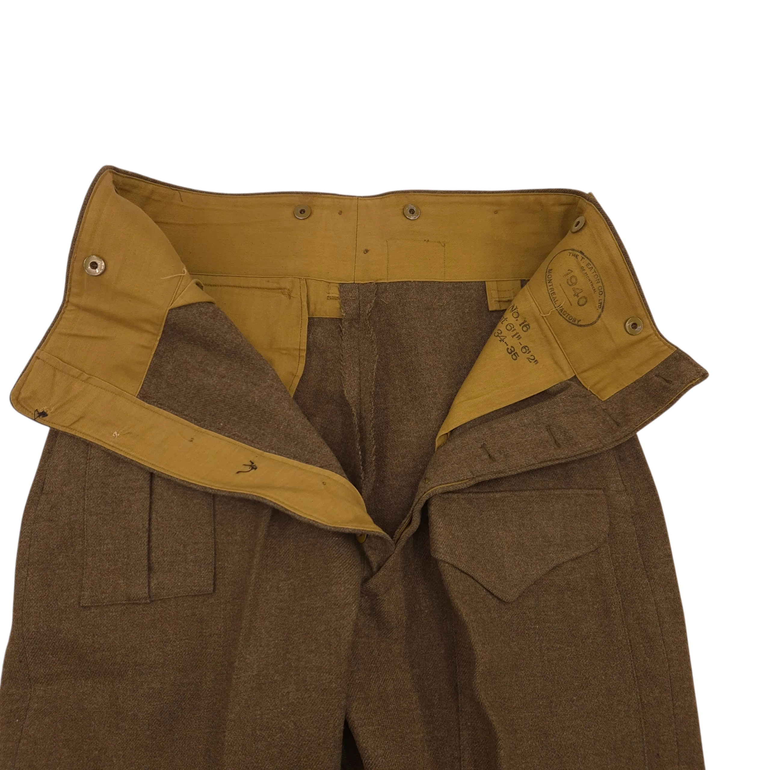 Canadian P37 Battle Dress Trousers - 1940 - Image 6