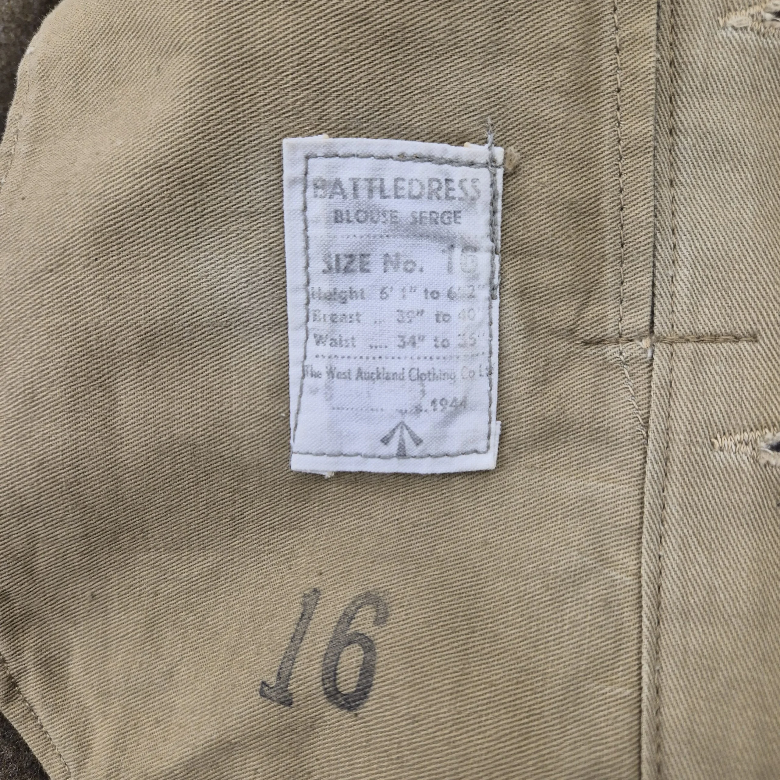 British RAF Battledress Blouse - Dated 1944 - Image 8