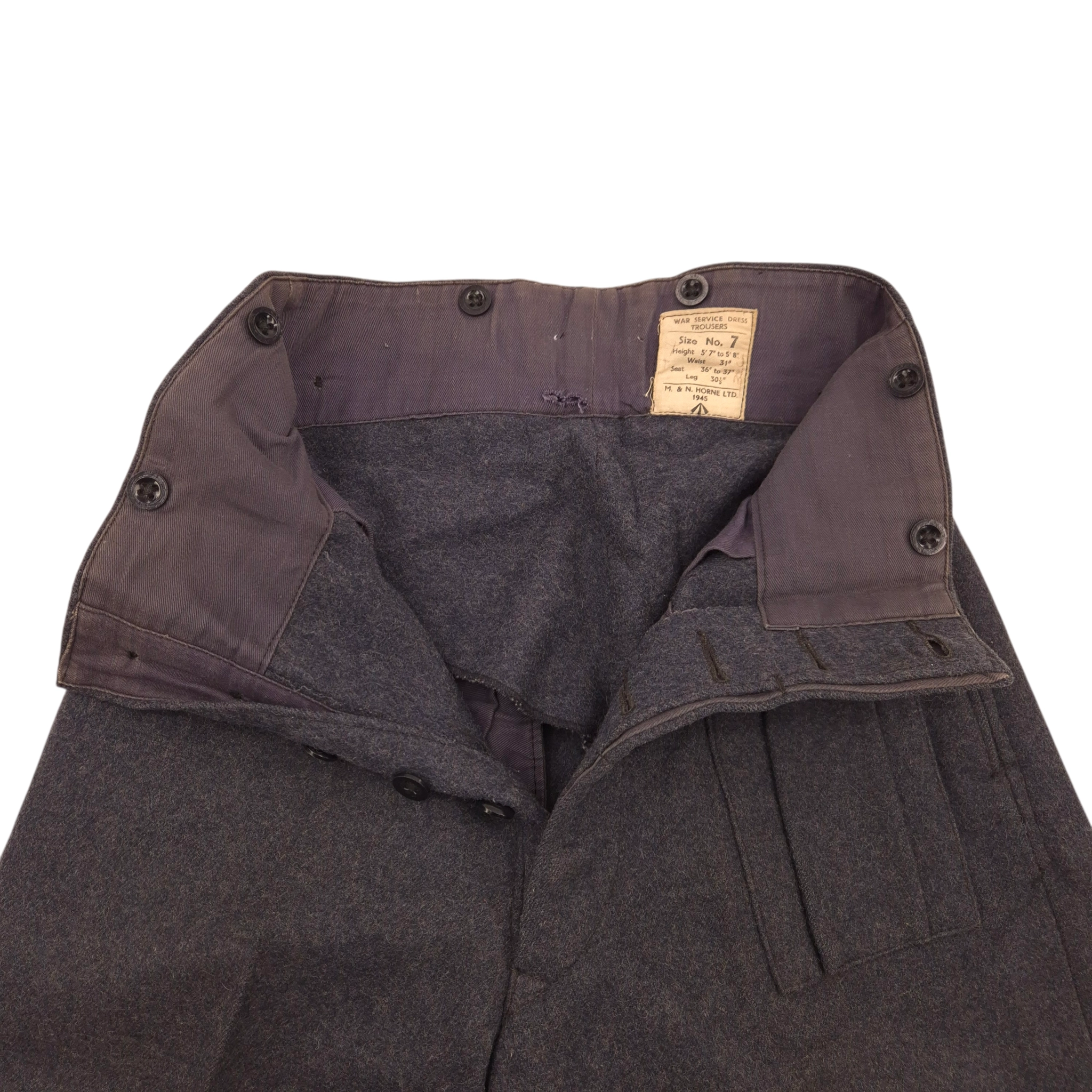 RAF War Service Trousers - Dated 1945 - Image 8