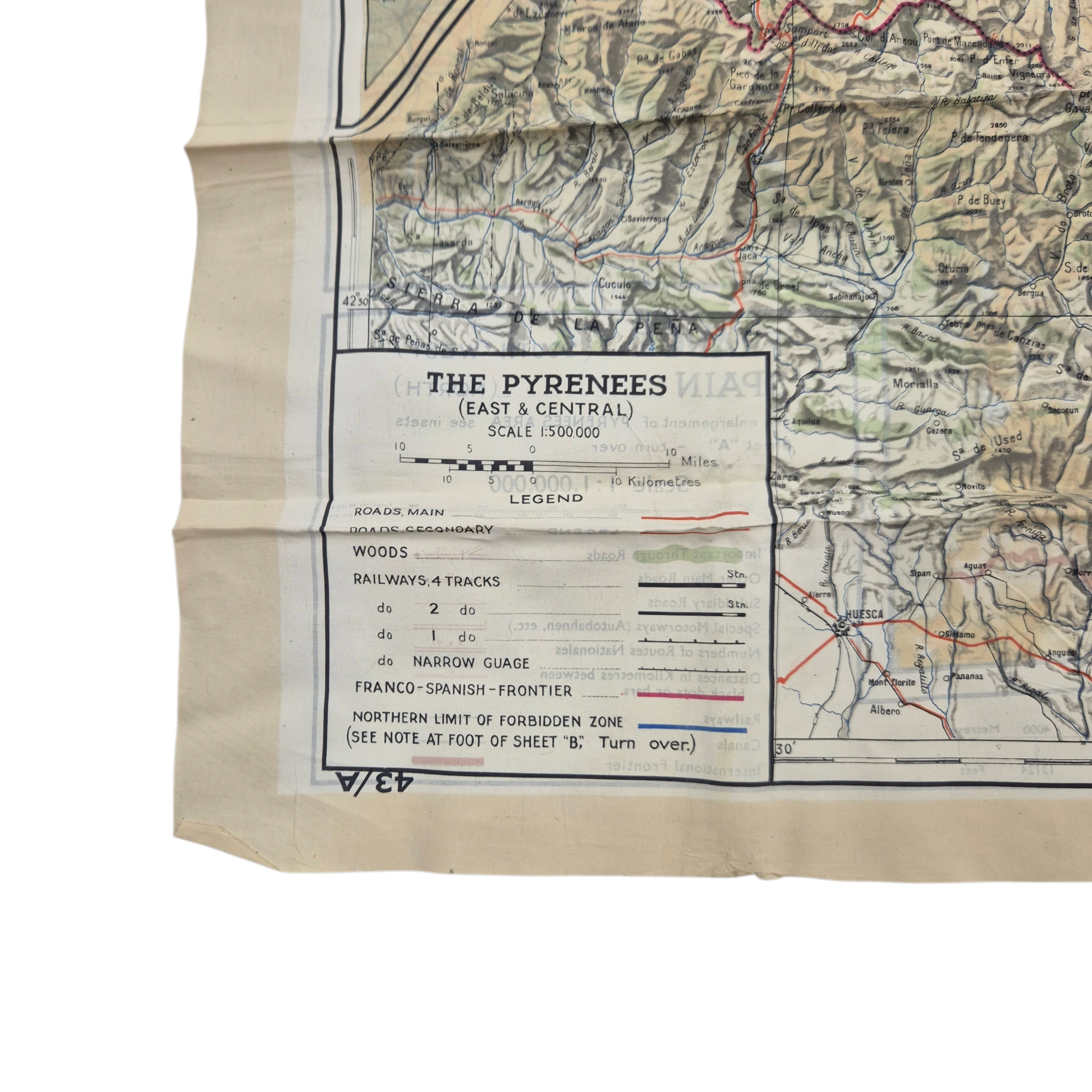 British Escape & Evasion Silk Map, Europe, Sheets A & B - Image 6