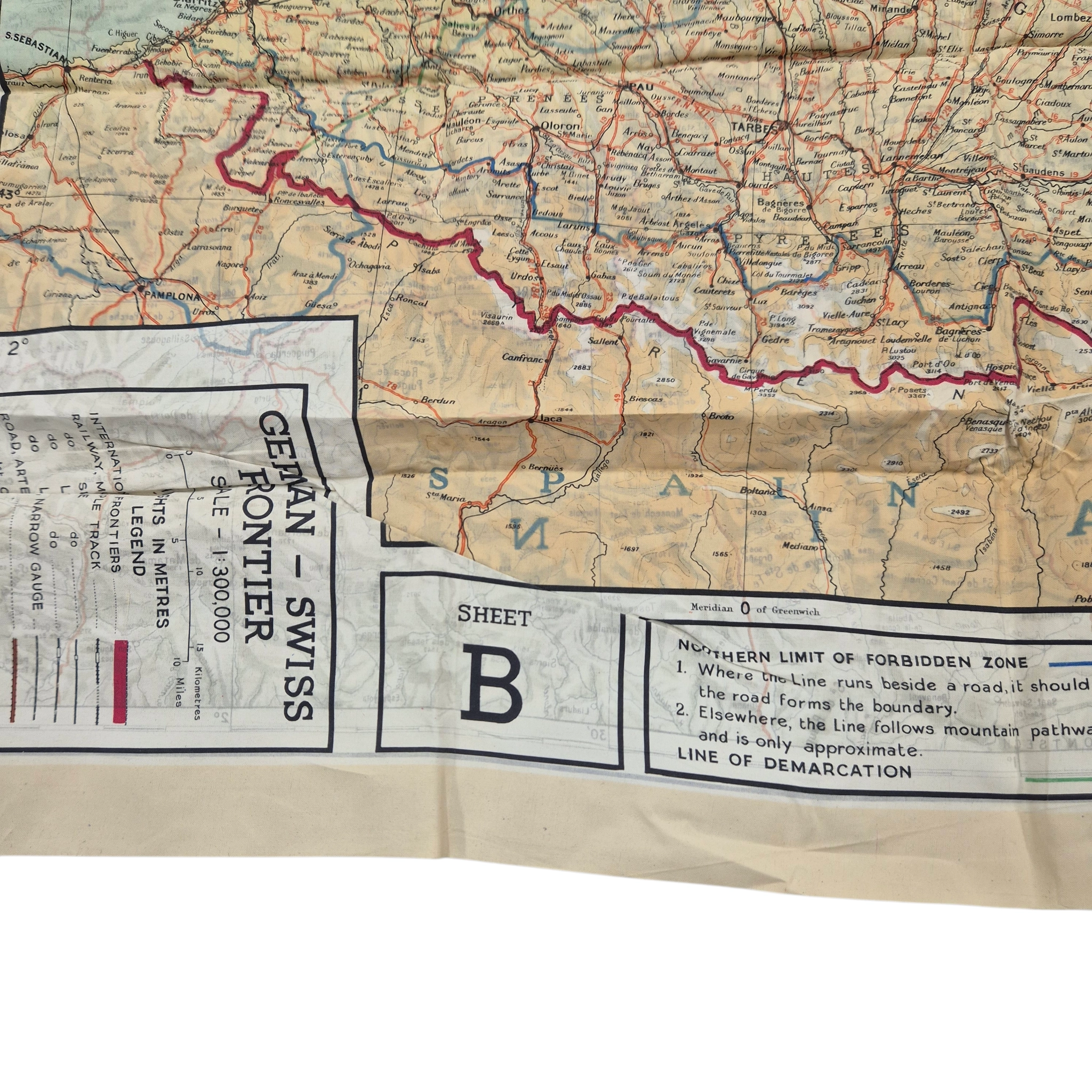 British Escape & Evasion Silk Map, Europe, Sheets A & B - Image 4