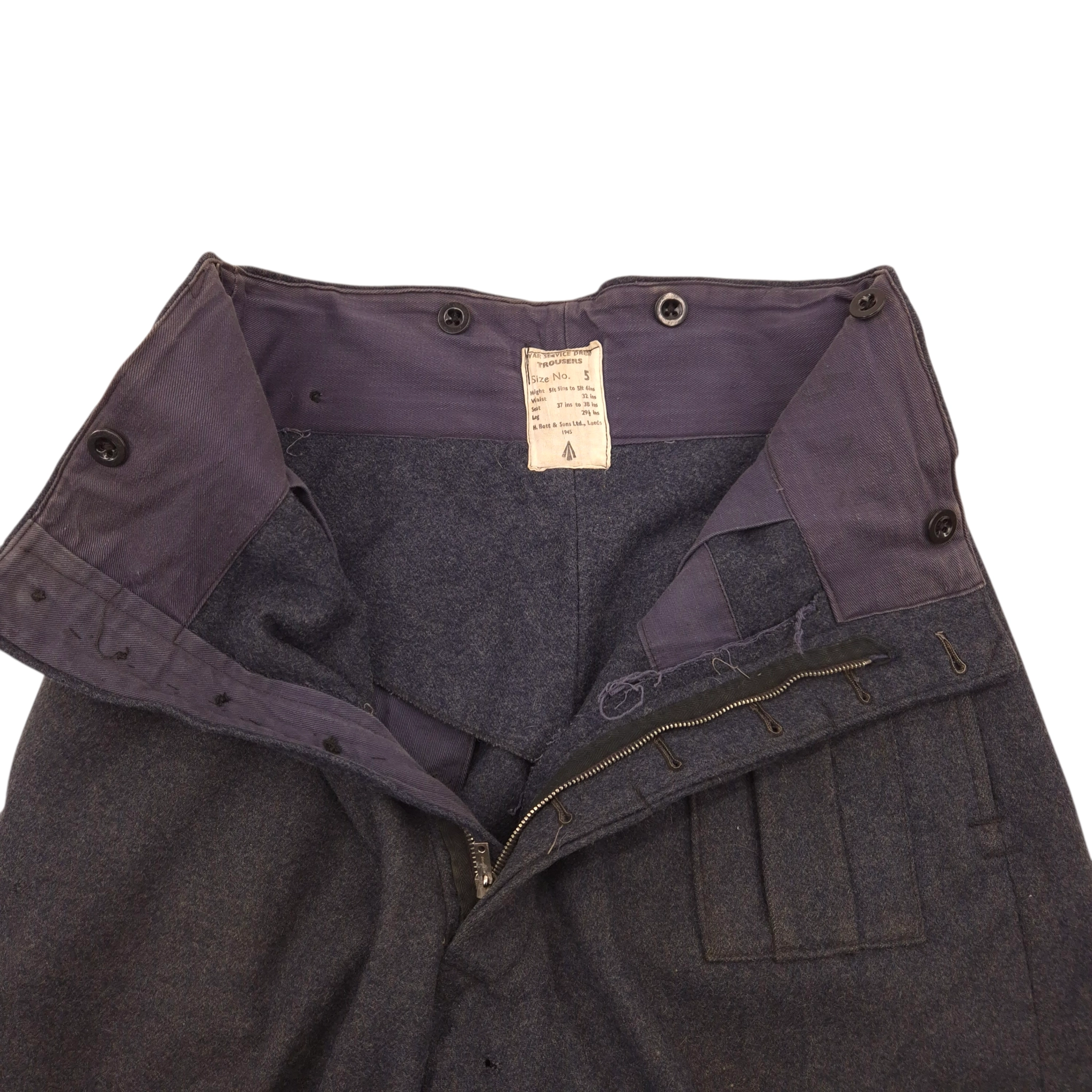 RAF War Service Trousers - Dated 1945 - Image 7