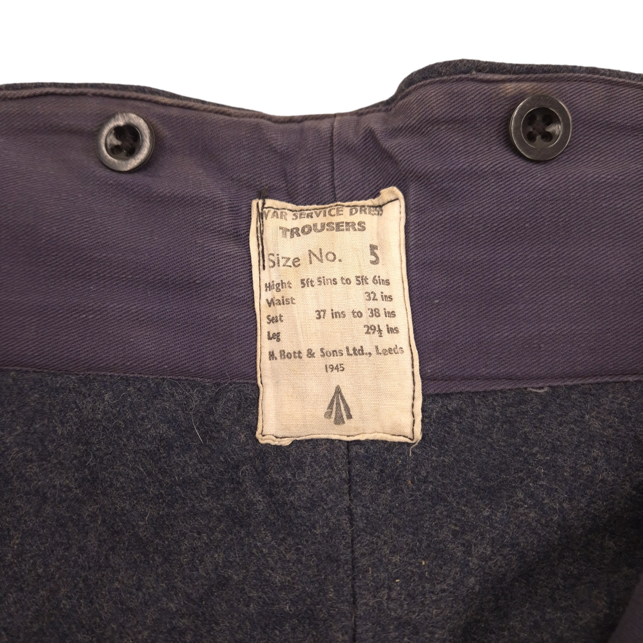 RAF War Service Trousers - Dated 1945 - Image 2