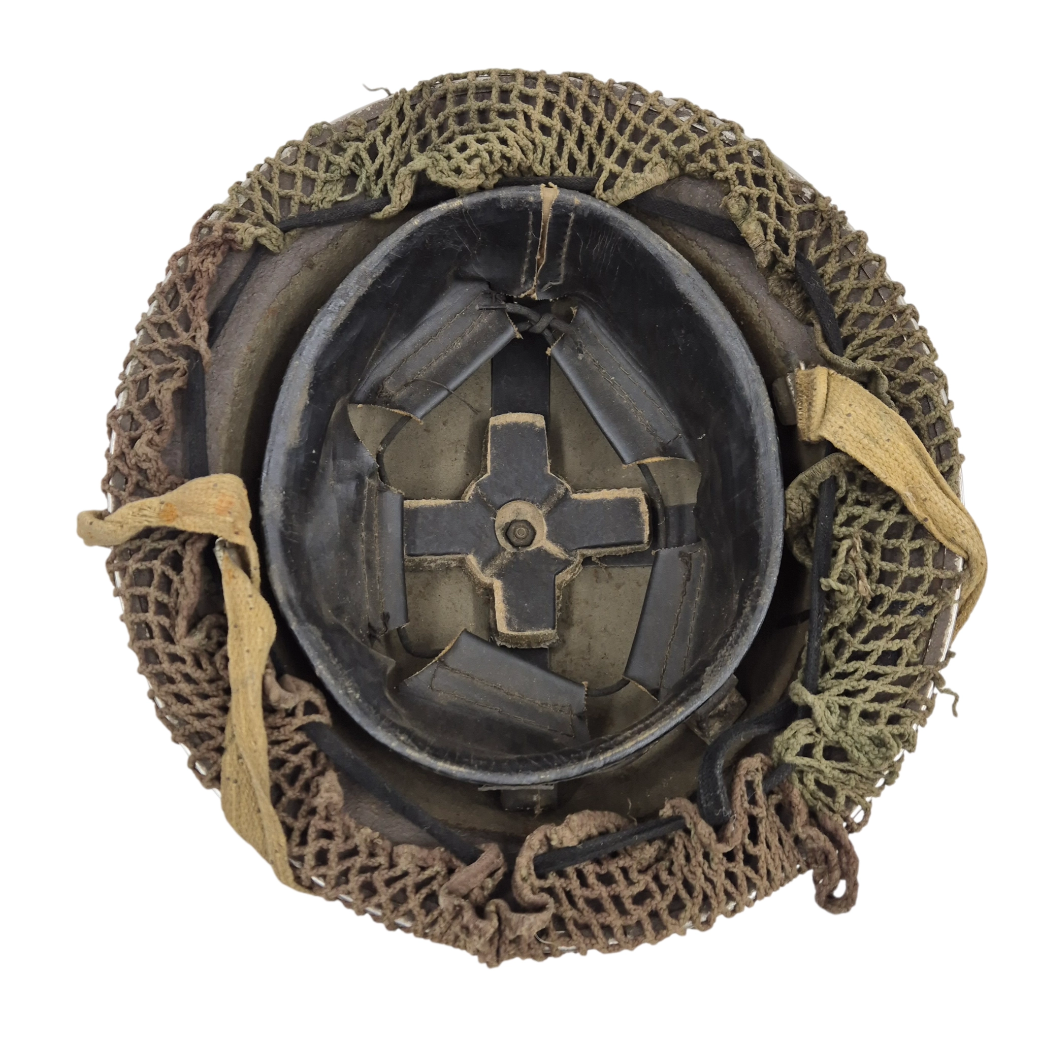 British MkII helmet with original camouflage net - Image 4