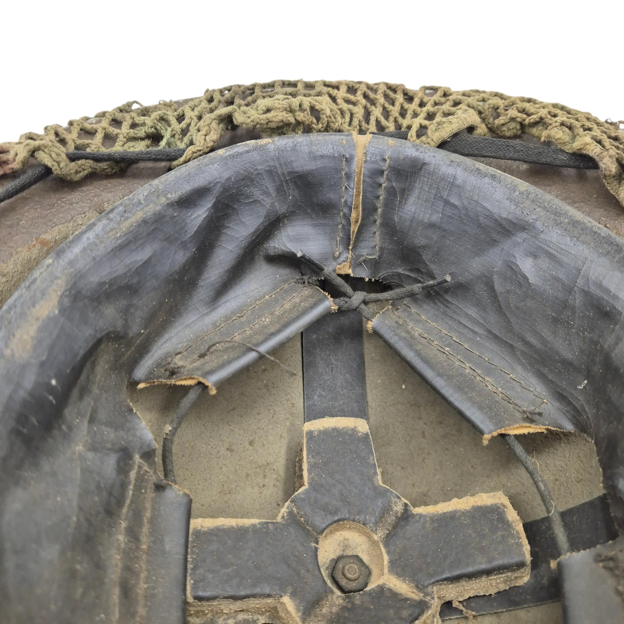 British MkII helmet with original camouflage net - Image 9