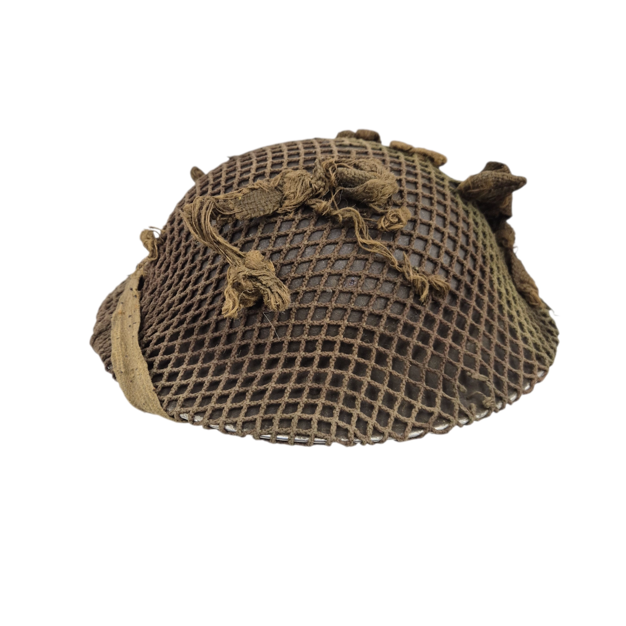 British MkII helmet with original camouflage net - Image 3