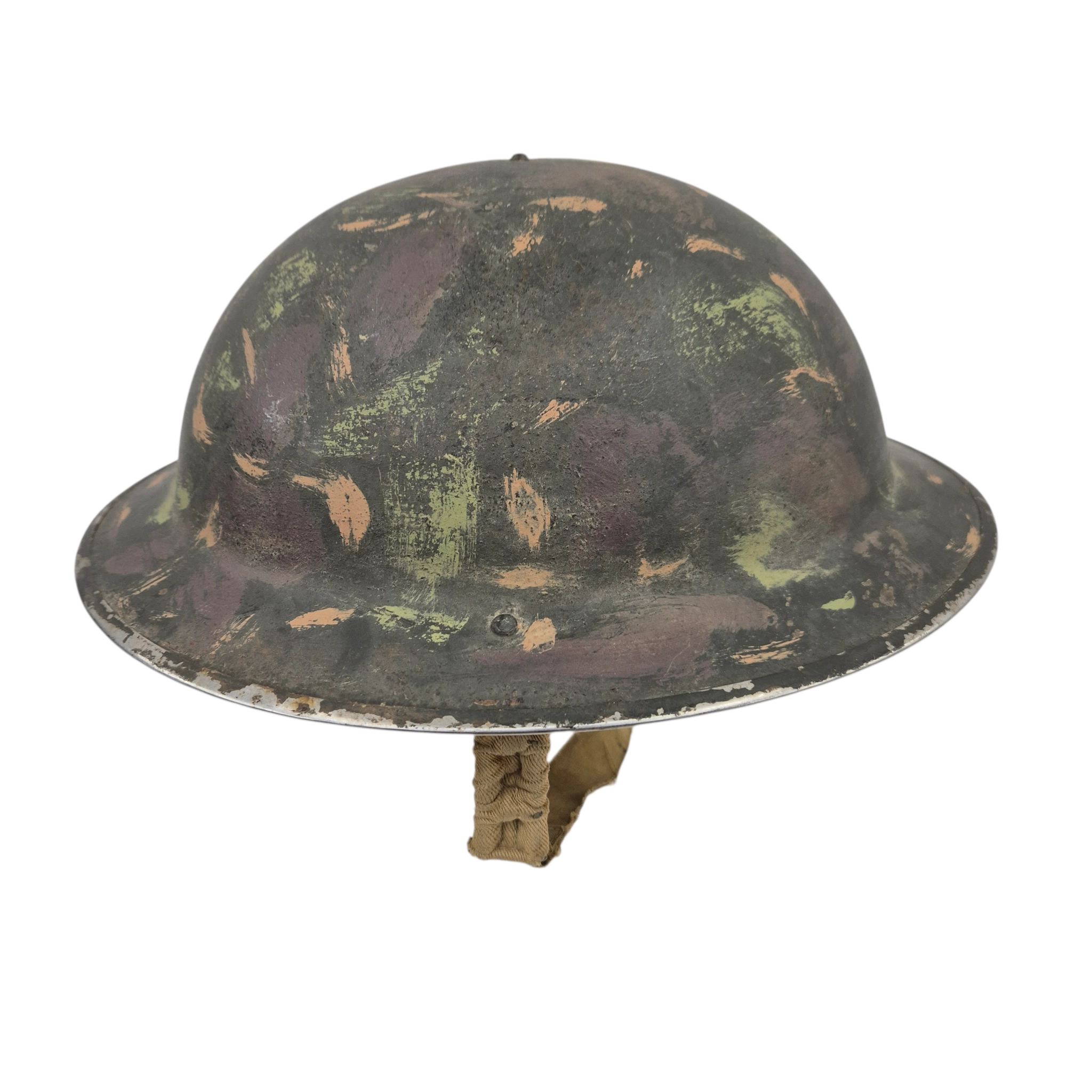 British MkII Camouflage Helmet - F&L 1940 - Image 4
