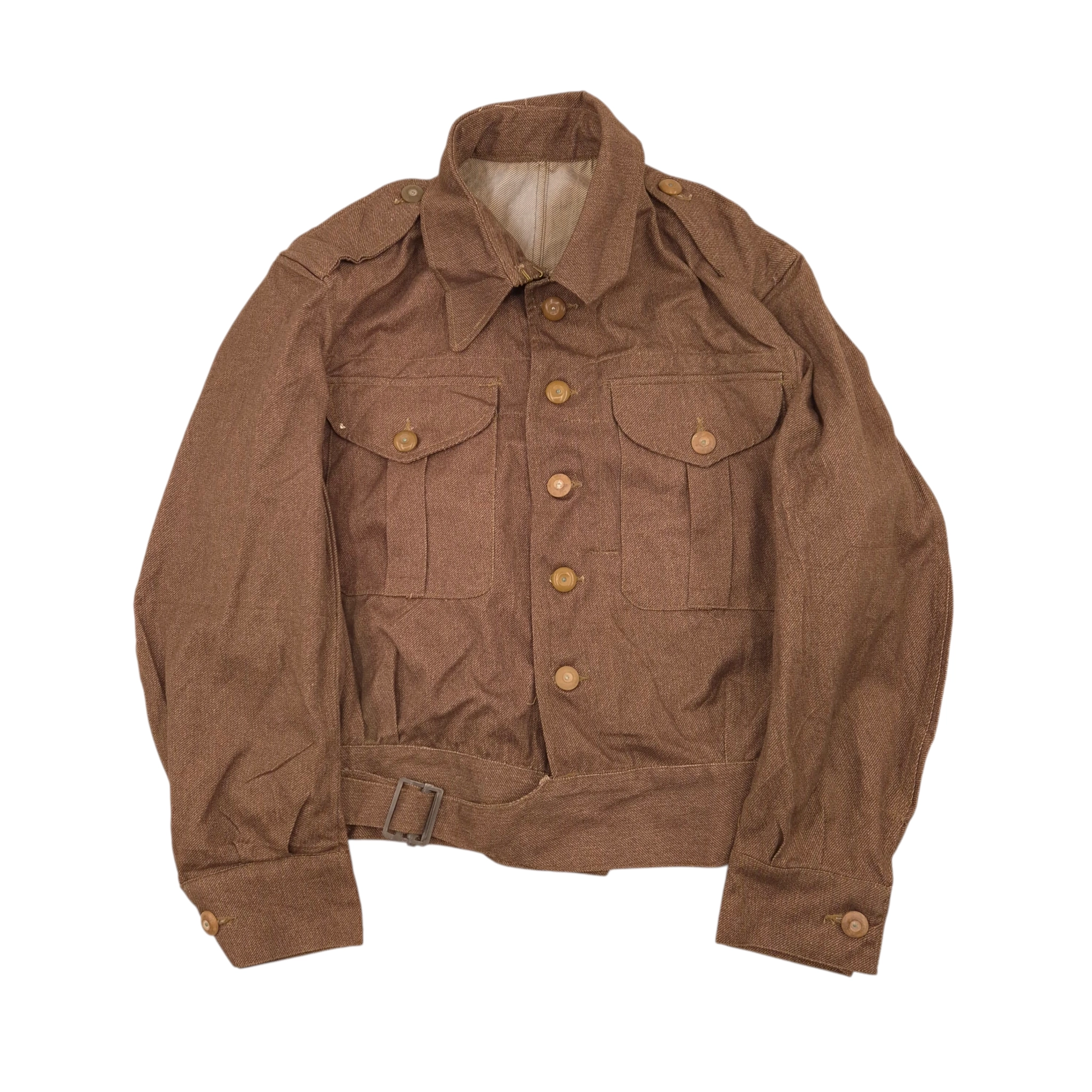 British Brown Denim Battledress Blouse - Dated 1941