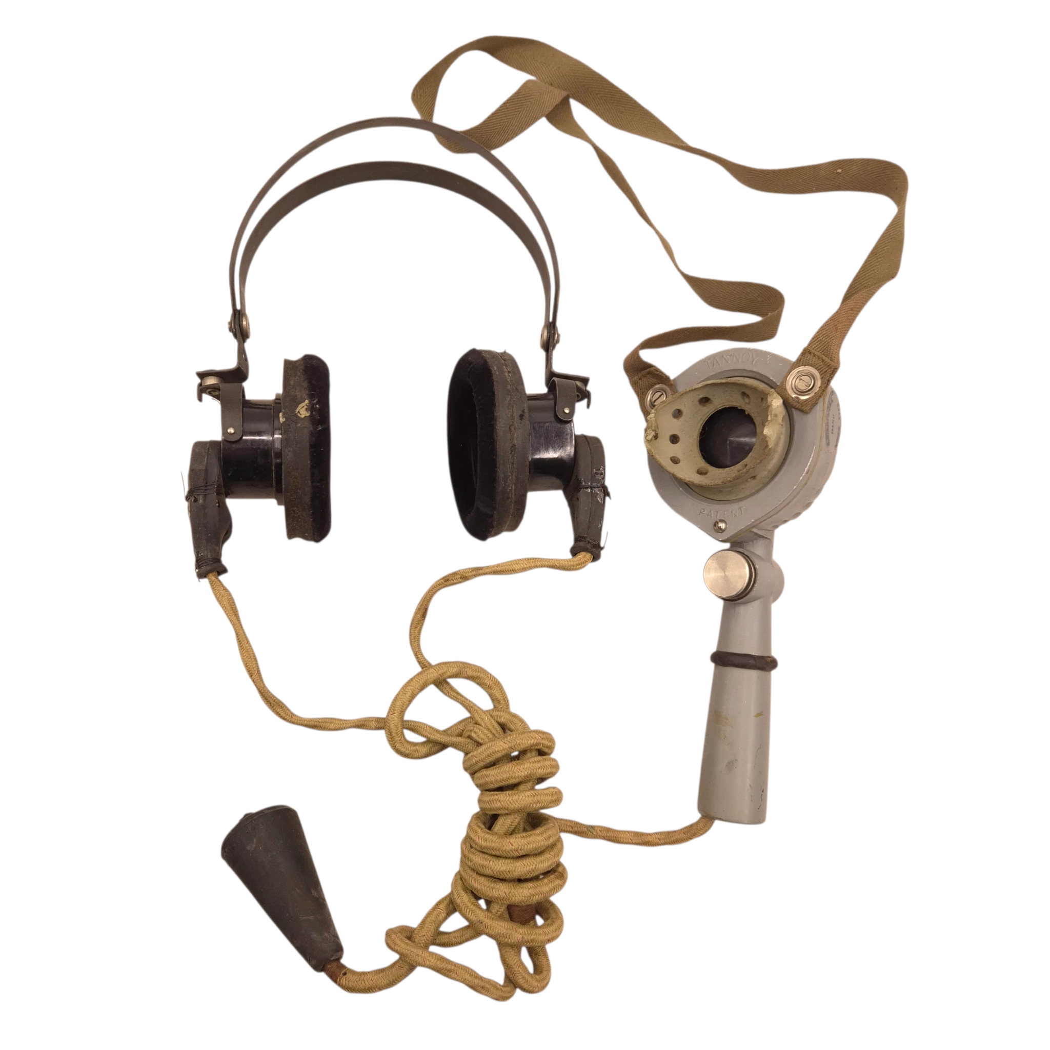 British/Canadian Headphones and Microphone in cardboard-box