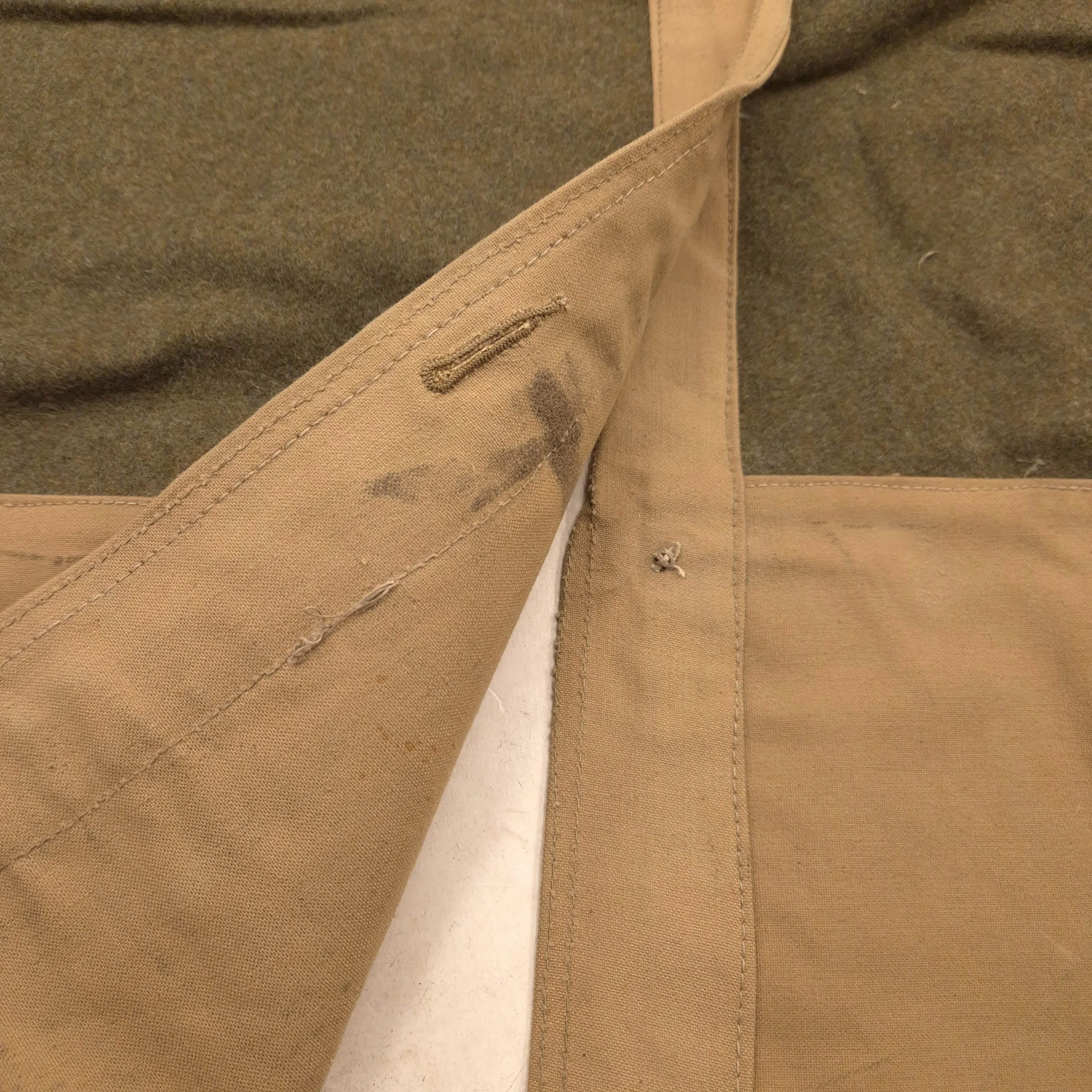 British Army Kapok Lined Coat "Coats, Tropal, Lined" - Dated 1942 - Image 10