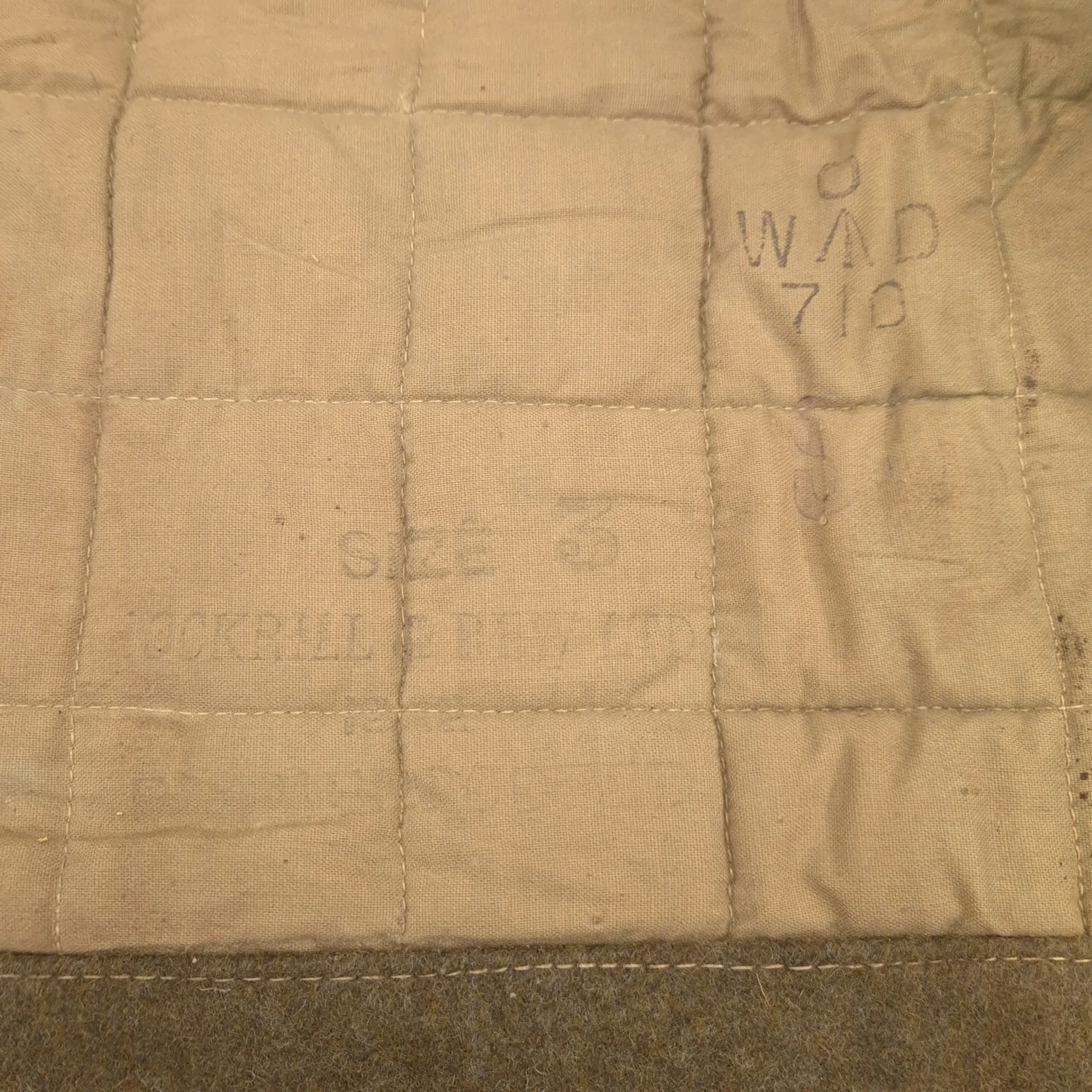 British Army Kapok Lined Coat "Coats, Tropal, Lined" - Dated 1942 - Image 4