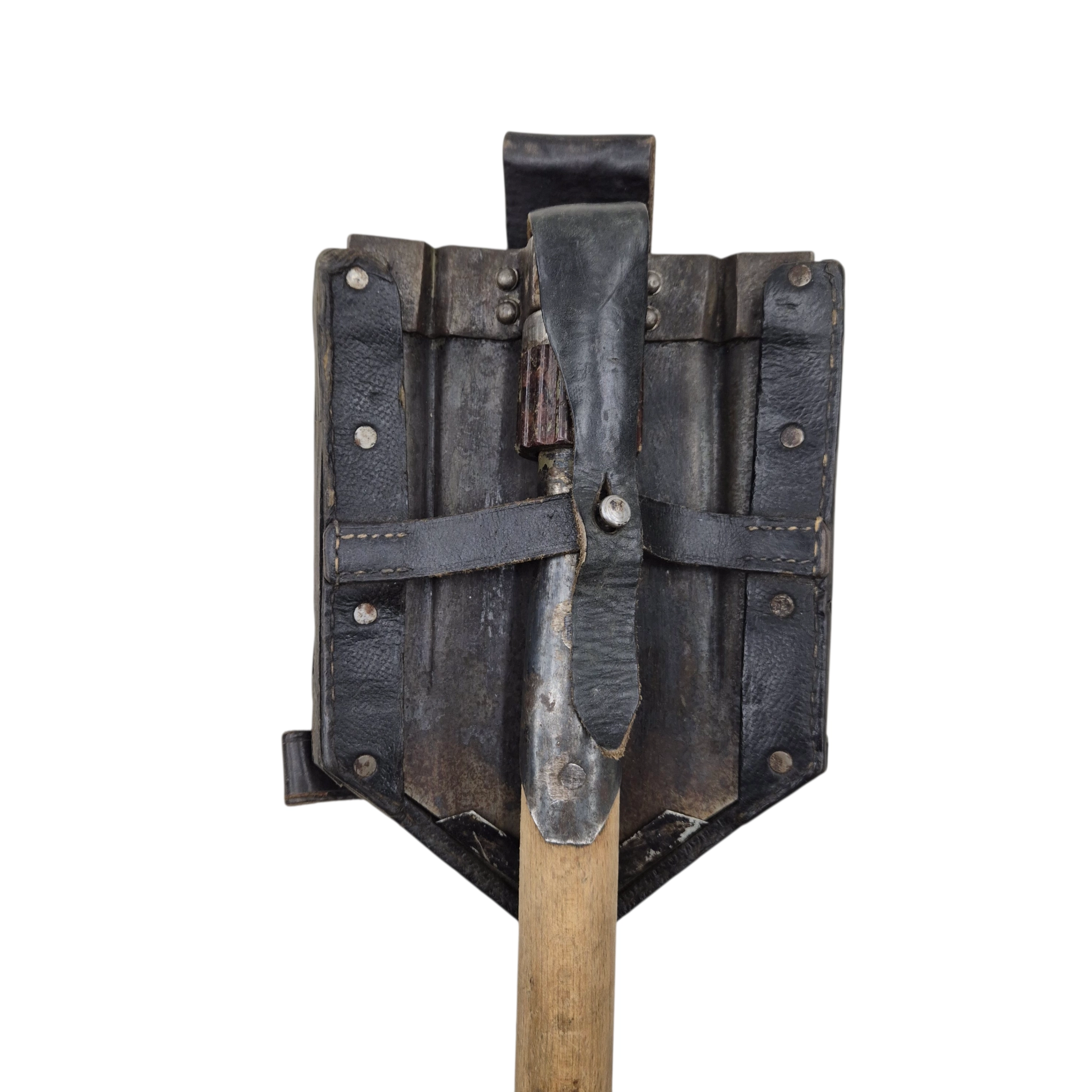 German Folding Shovel and Carrying Case - Image 3