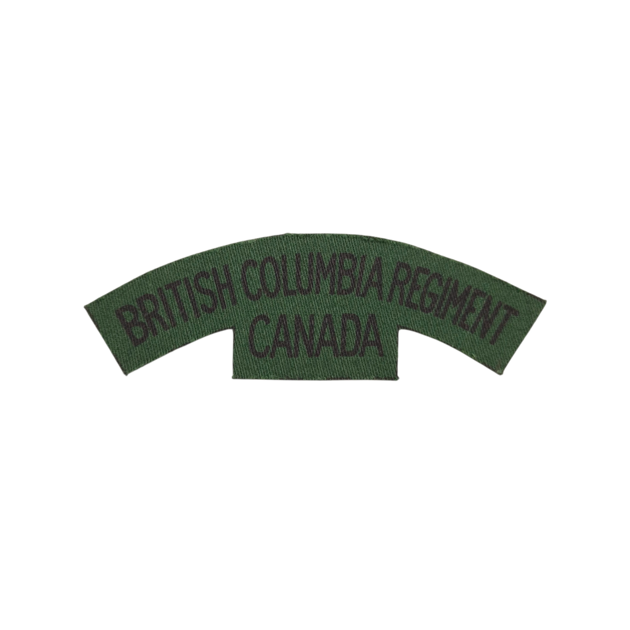British Columbia Regt - Printed shoulder title