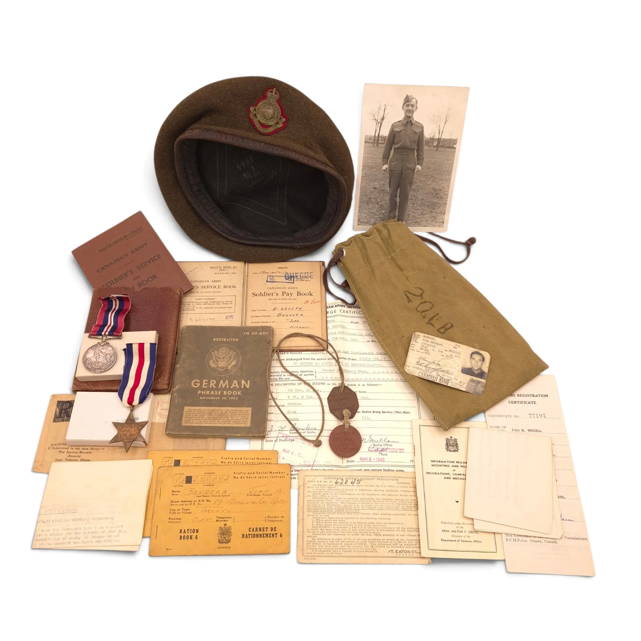 Lincoln & Welland Regiment Grouping – Pte. John M. Bendera