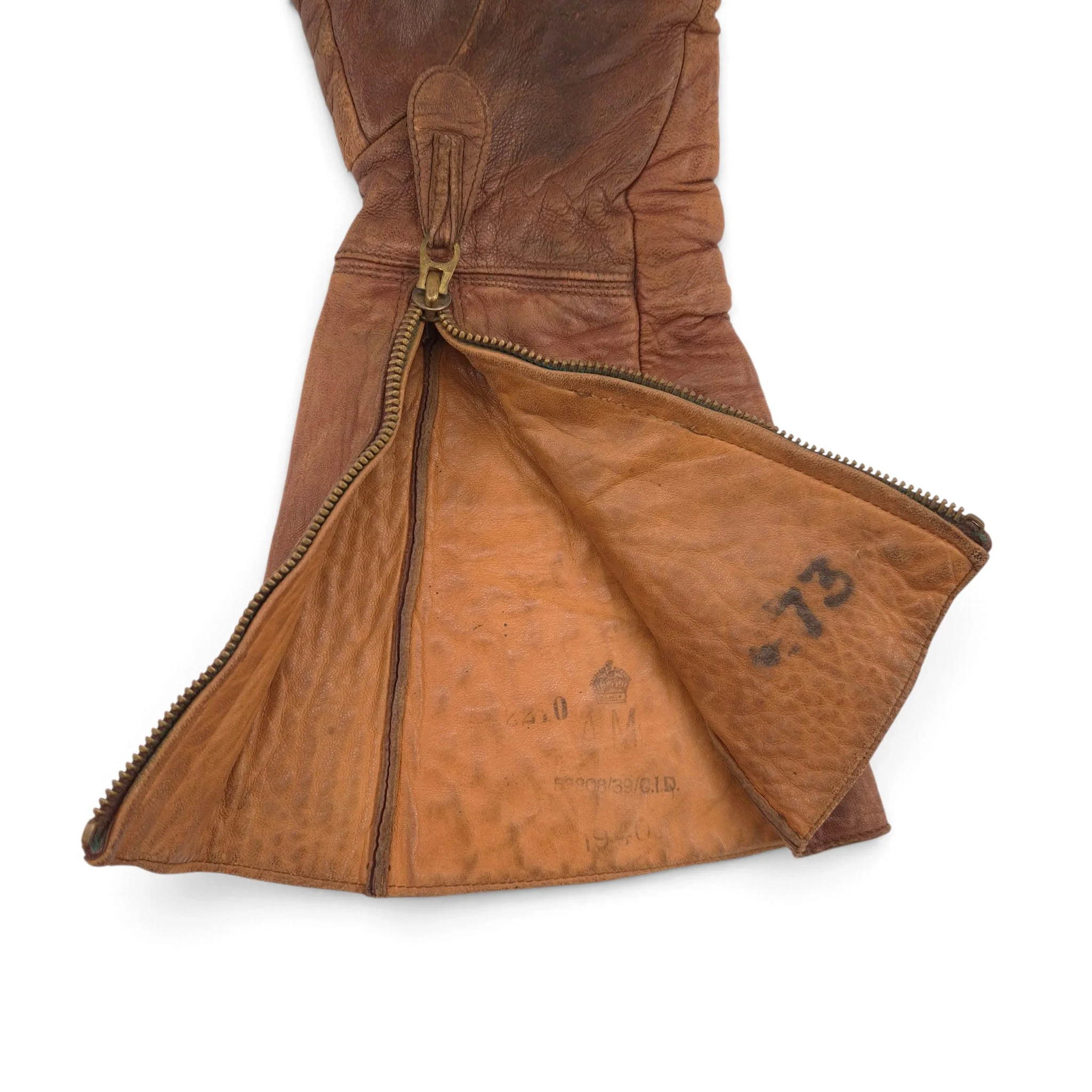 RAF 1933 Pattern Flying Gauntlets - Dated 1940 - Image 4