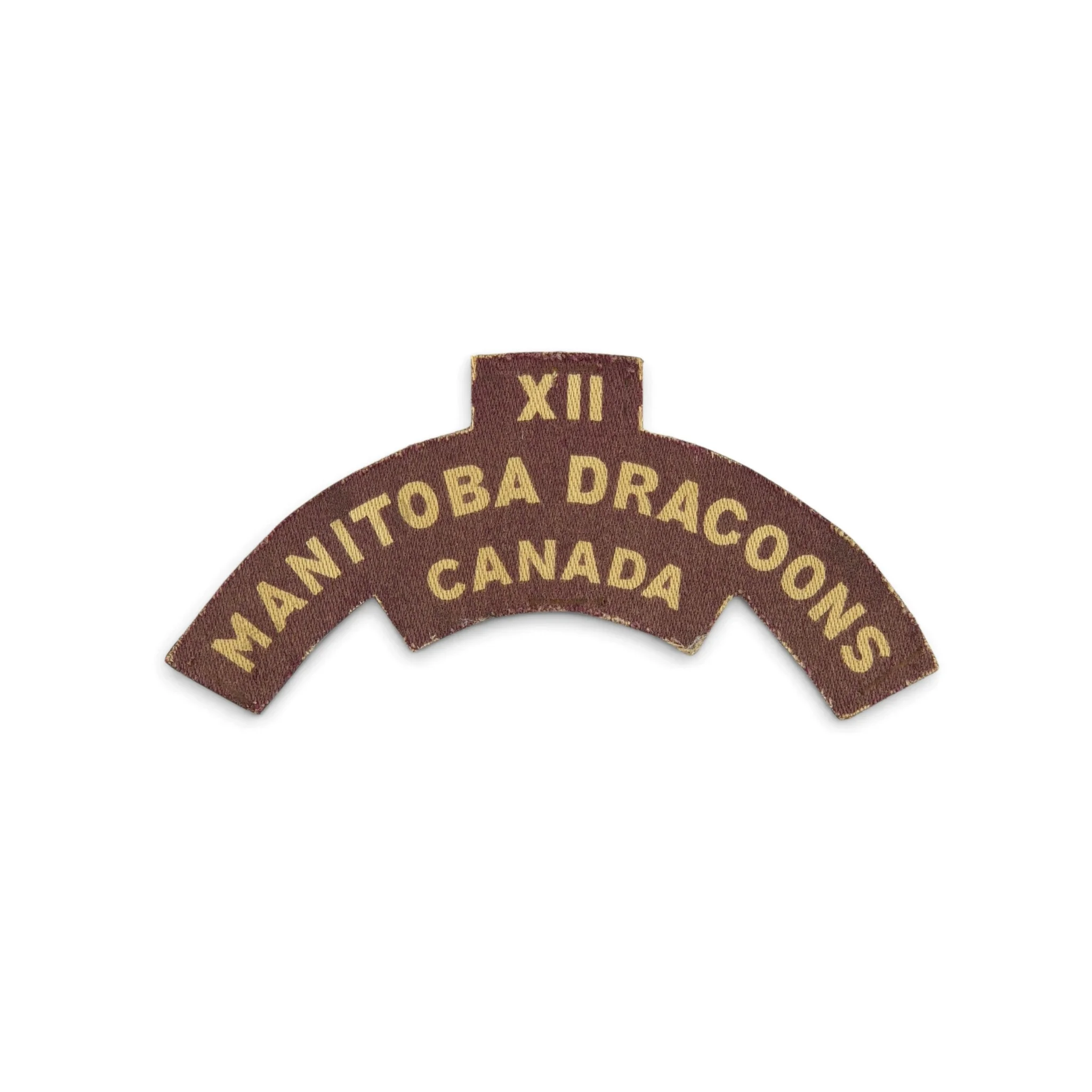 12th Manitoba Dragoons - Printed shoulder title